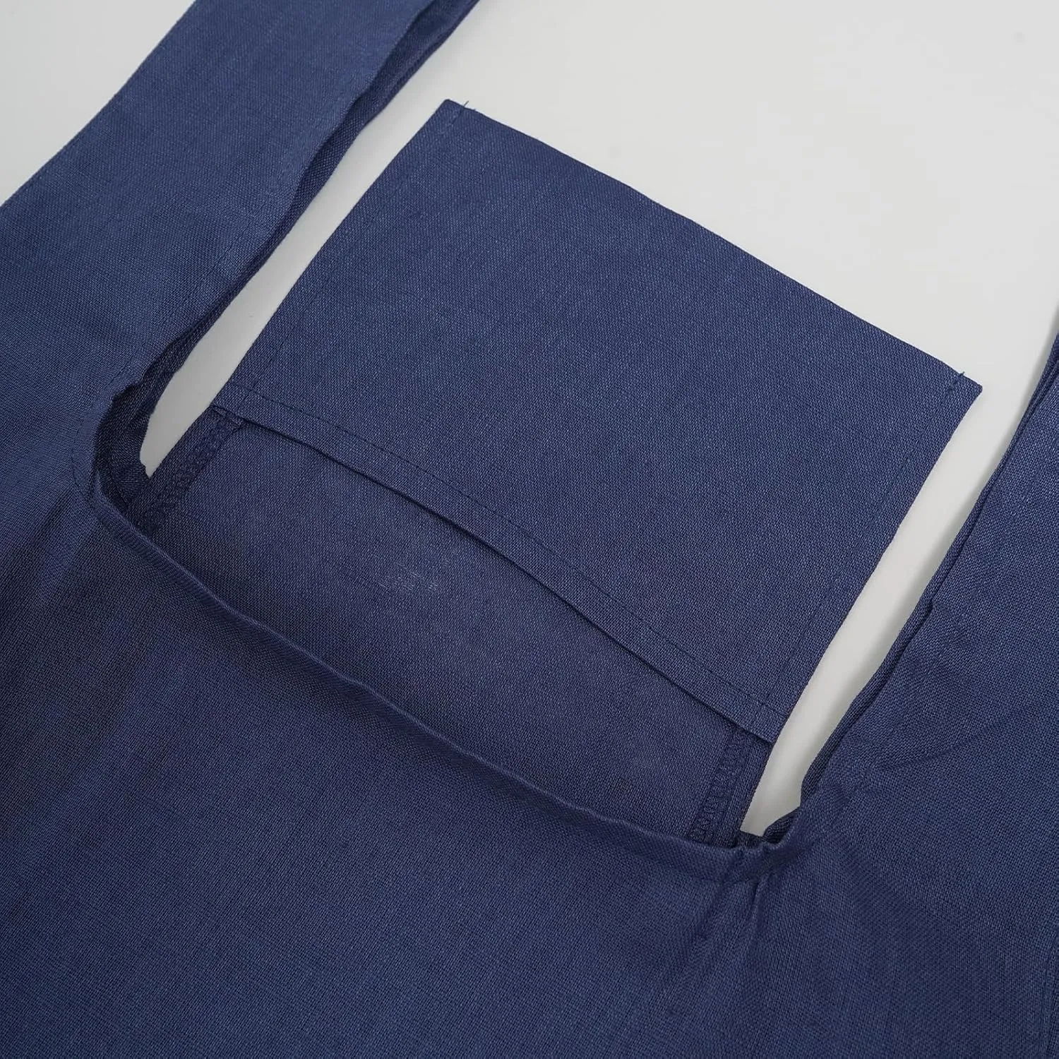 100% Pure Linen Reusable Grocery Bags Shoulder Shopping Bags with Handles, Foldable Grocery Tote Bags