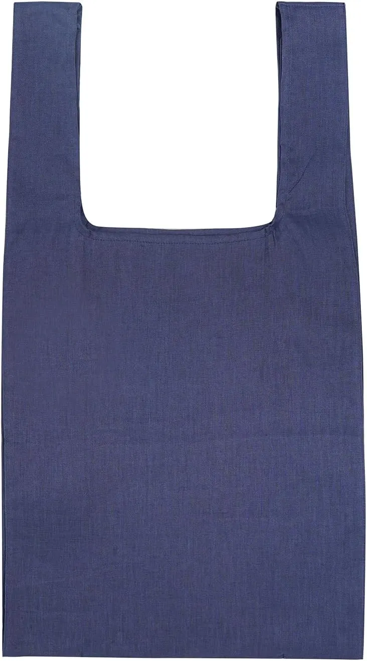 100% Pure Linen Reusable Grocery Bags Shoulder Shopping Bags with Handles, Foldable Grocery Tote Bags