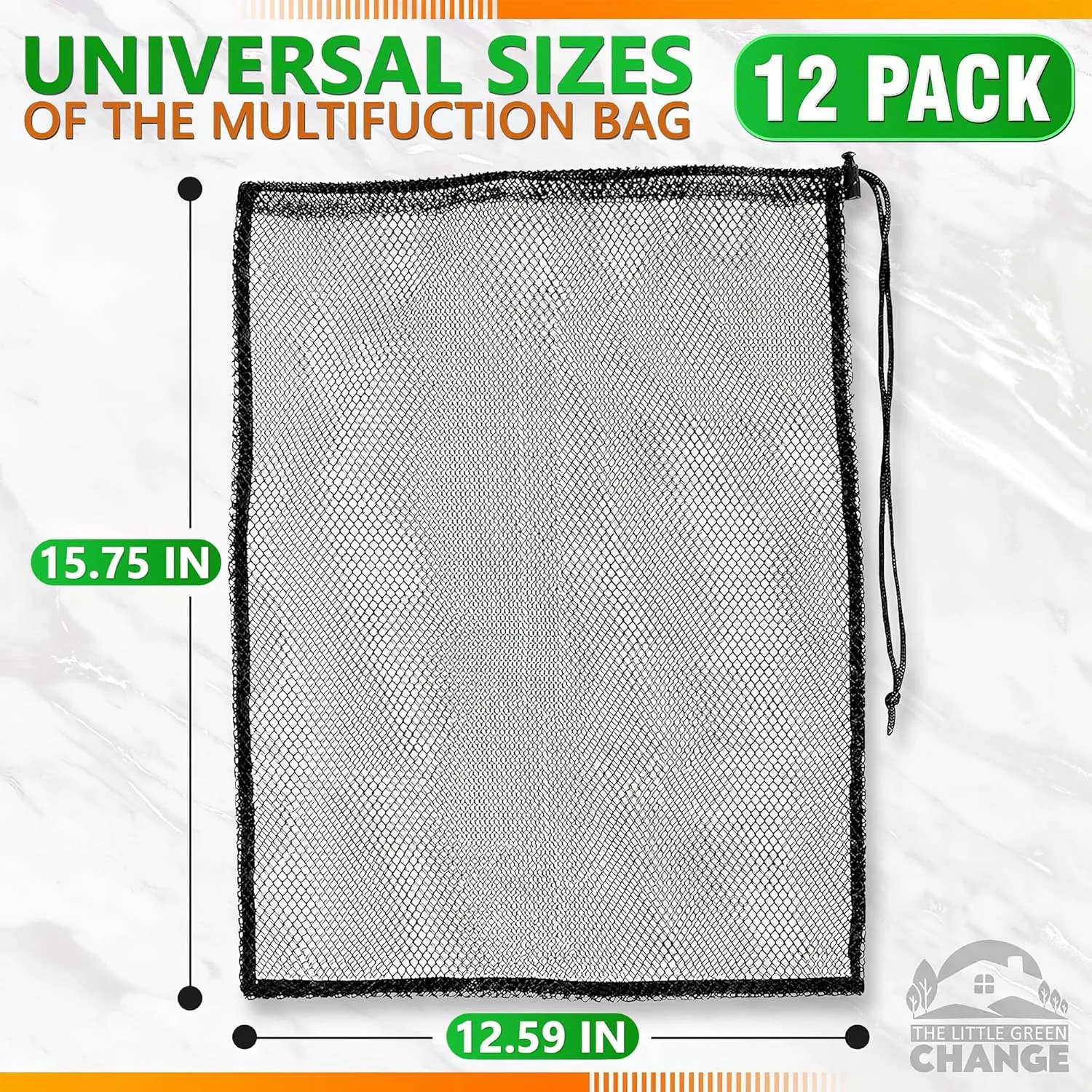 12Pcs Mesh Laundry Bags for Delicates - 13x15.5 inch Black Drawstring Bag Washable Laundry Bag Mesh Stuff Sack Nylon Mesh Bag - Sports Equipment Bag Cloth Bags Drawstring Backpack Organizer Small Mesh