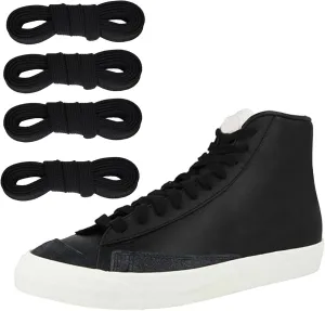 2 Pairs Elastic Shoelaces for Nike Blazer High Top, Stretch Replacement Flat Shoe Laces Strings for Sneaker