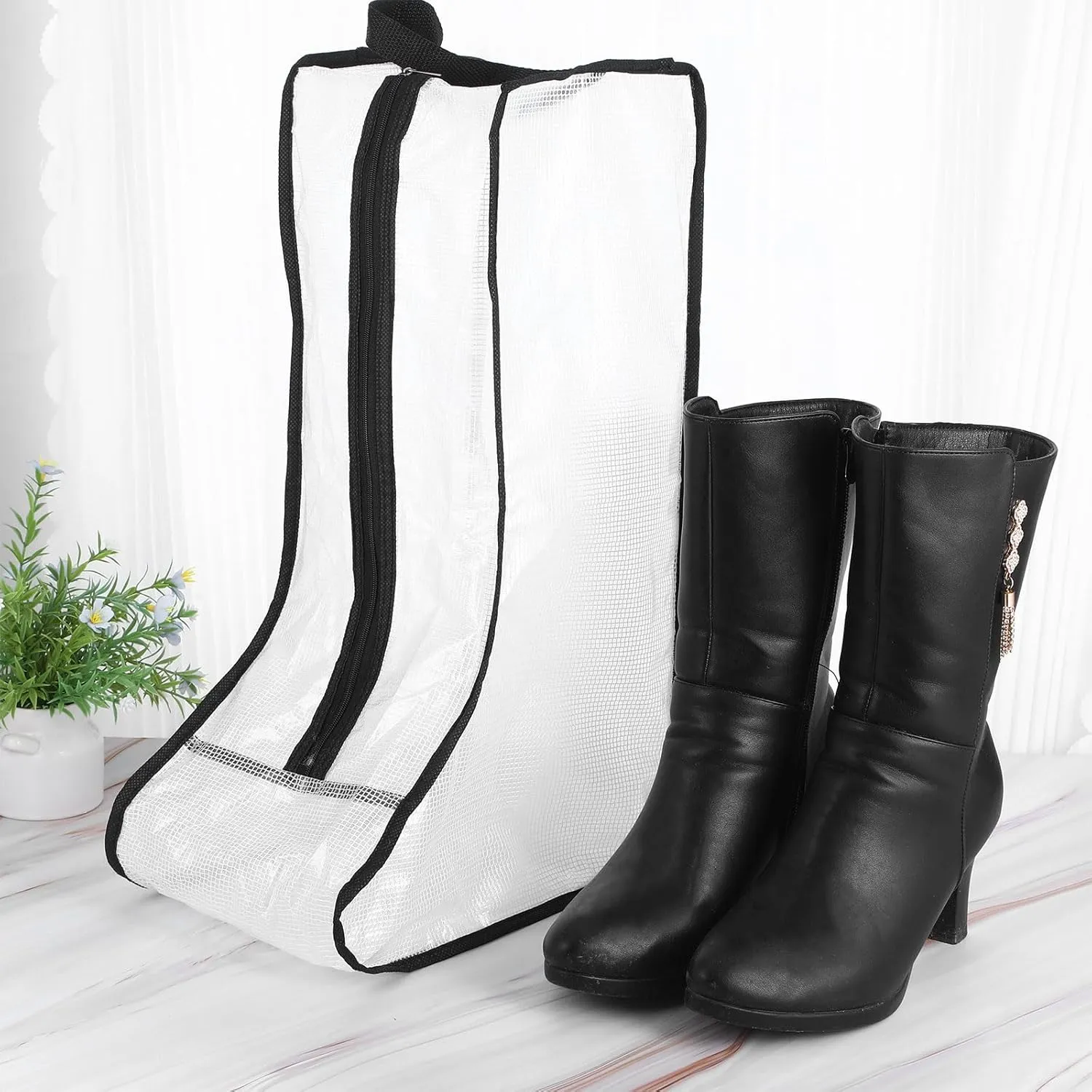 2 Pcs Clear Boot Storage Bag,Plastic Tall Boot Bag,Shoe Bags for Travel,Clear Shoe Bags for Tall Boot Storage,Boot Bags for Cowboy Boots,Waterproof & Dustproof Boot Bags for Travel,Boot Bag Equestrian