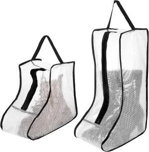 2 Pcs Clear Boot Storage Bag,Plastic Tall Boot Bag,Shoe Bags for Travel,Clear Shoe Bags for Tall Boot Storage,Boot Bags for Cowboy Boots,Waterproof & Dustproof Boot Bags for Travel,Boot Bag Equestrian