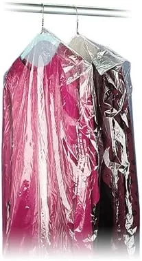 21" x 4" x 72" .6 Mil Clear Garment Bags - Dry Cleaning Plastic for Gowns