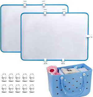 2pcs Bogg Bag Divider Tray - X Large Compatible - Bench Bag Organizer Insert - Accessories (Blue White)