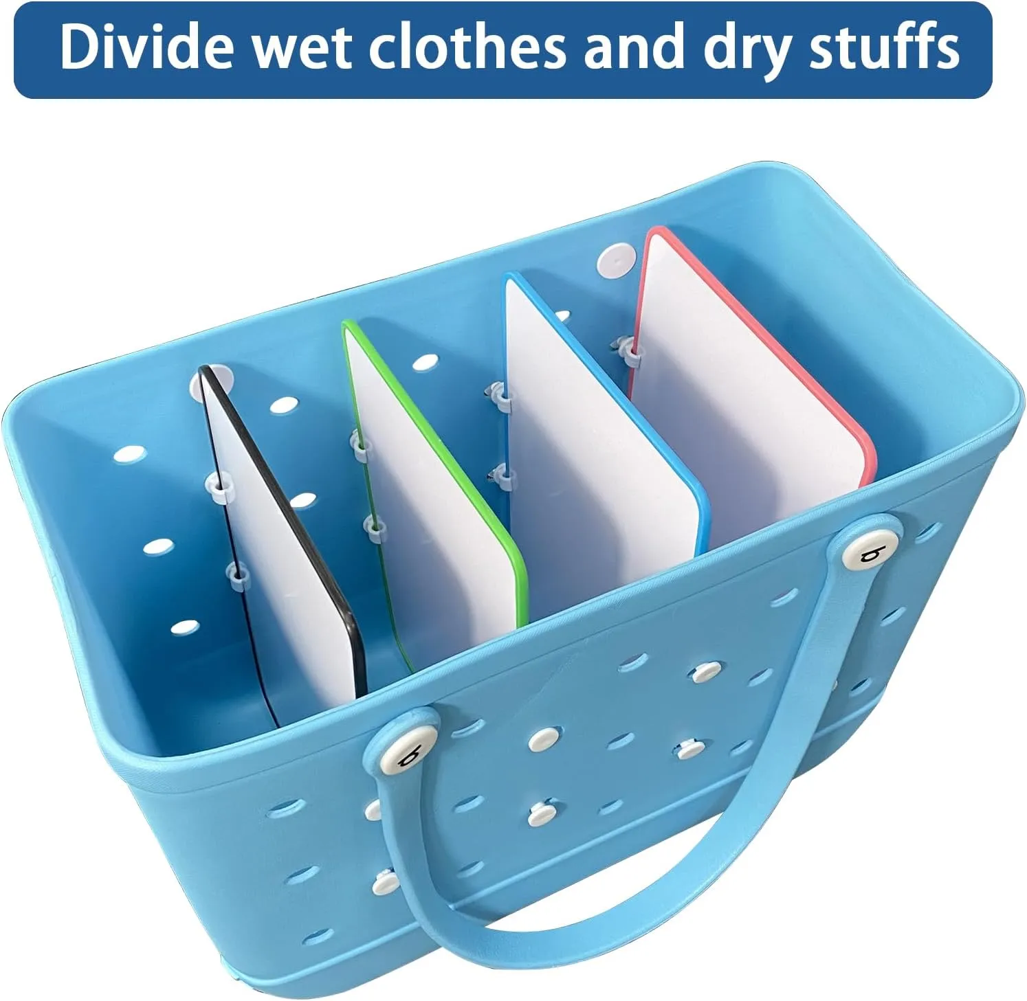 2pcs Bogg Bag Divider Tray - X Large Compatible - Bench Bag Organizer Insert - Accessories (Blue White)