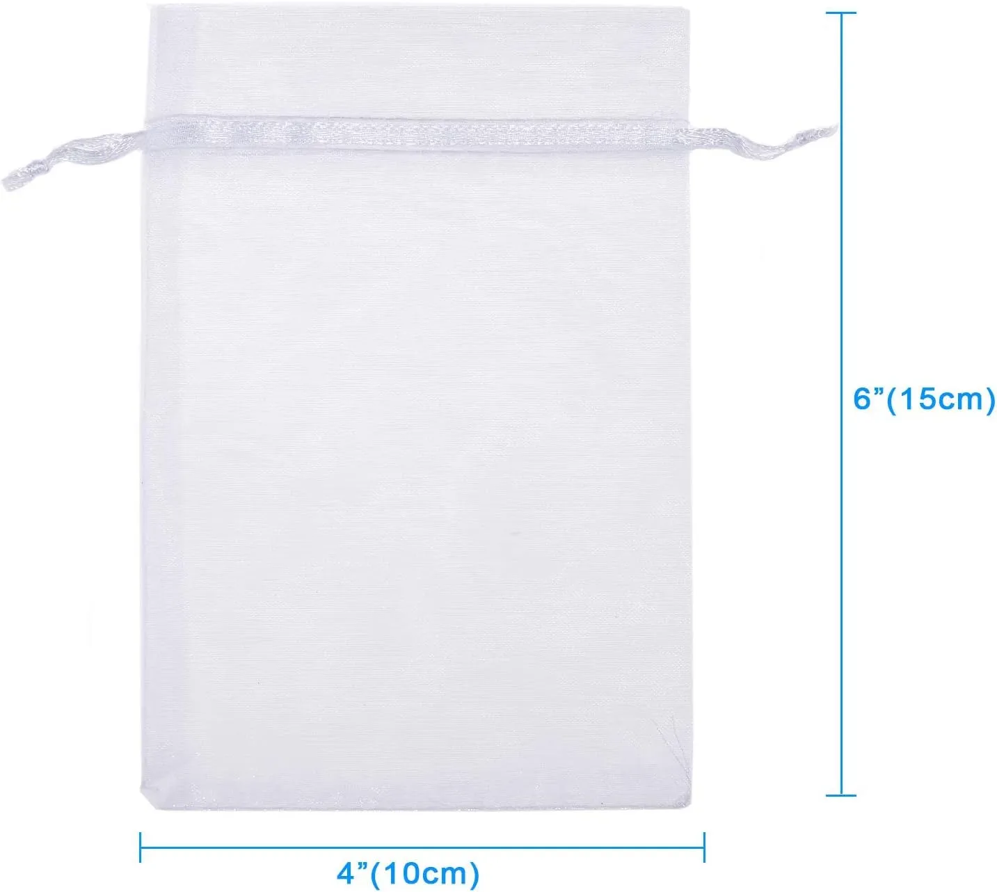 4x6 Inch 100PCS White Organza Gift Bags Bulk - Thick 210T Wedding Favor Bags for Soaps, Candles, Bath Bombs, Jewelry Packaging, Event Planner Supplies,Tear-Resistant & Reusable