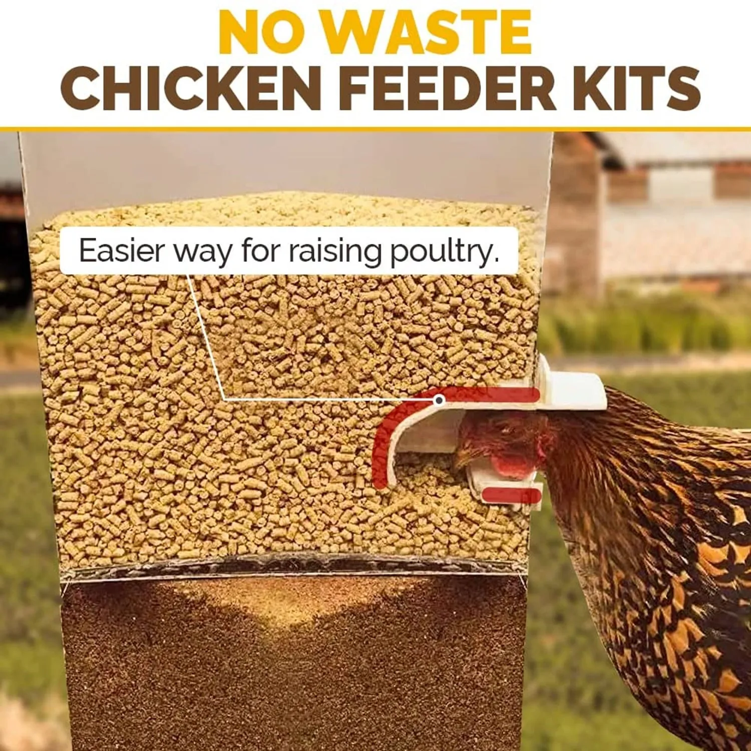 6 Port Chicken Feeder | Poultry Feeder DIY Port | PVC Gravity Fed Chicken Feeder