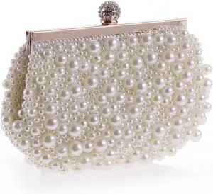 AAGAZA Women Beads Evening Clutch Shoulder Bag Bridal Party Prom Wedding Lady Crossbody Handbag Purse /957