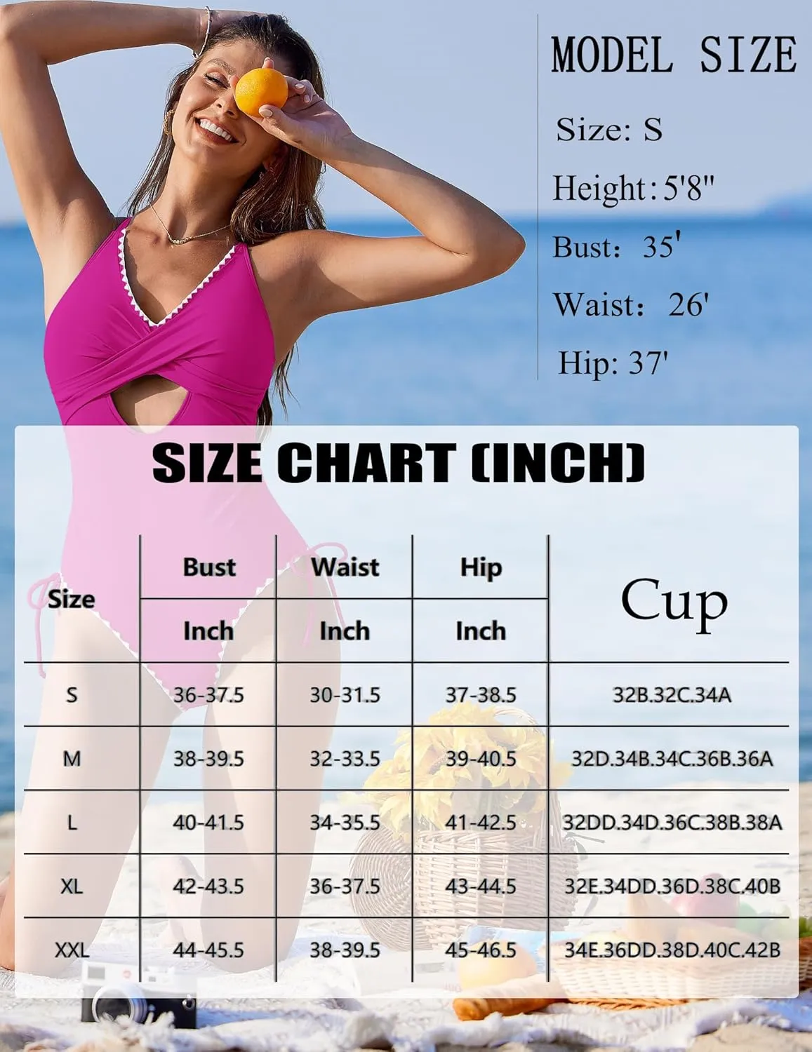 AI'MAGE Women One Piece Swimsuit 2025 Tummy Control Cutout Bathing Suit Wrap Tie Back Swimwear Shell Stitched