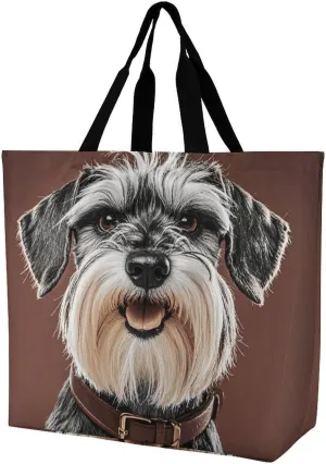 Animal Pug Dog Beach Bag Reusable Tote Bag Foldable Grocery Bags Women Shopping Bags for Daily Essentials