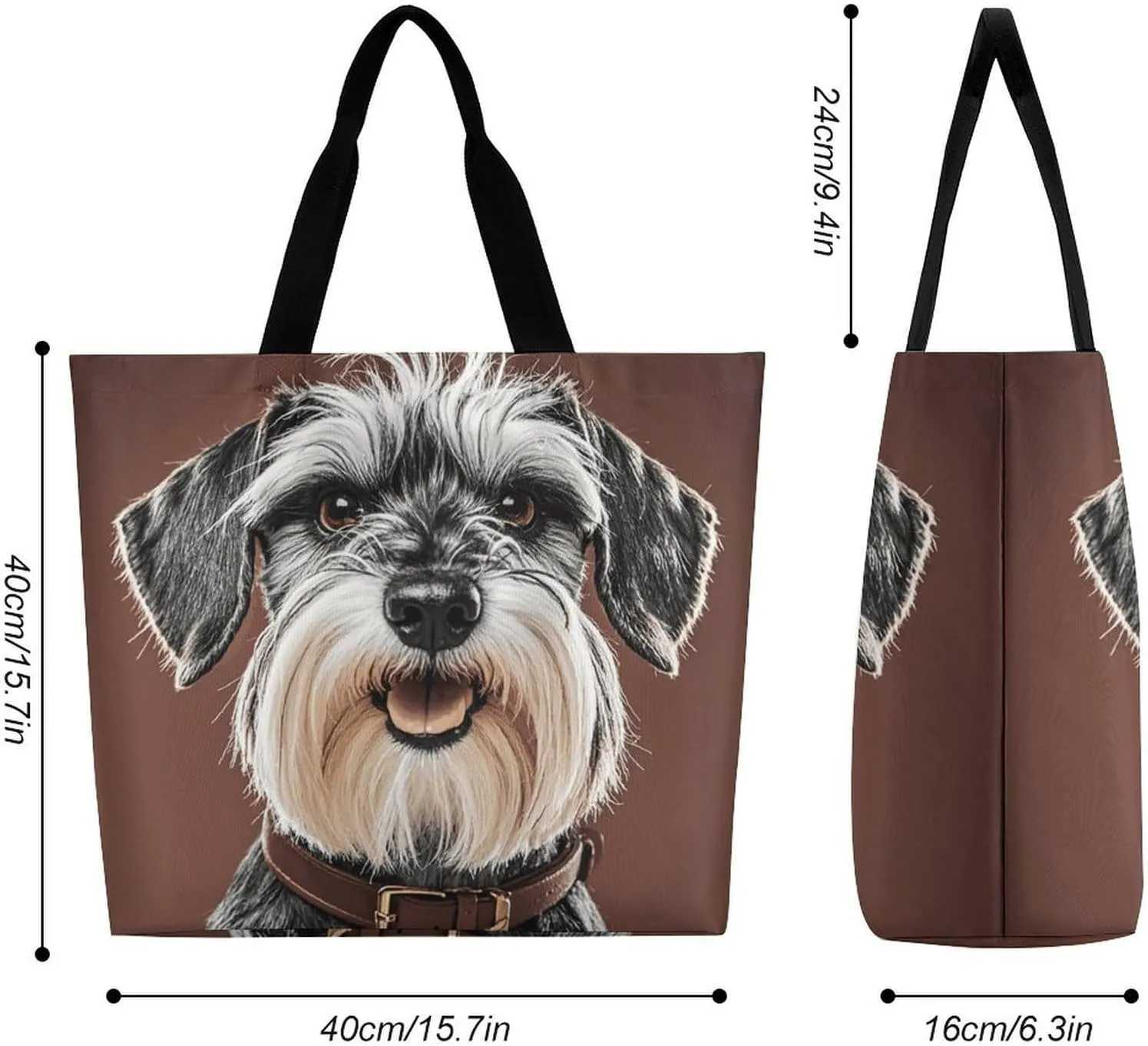 Animal Pug Dog Beach Bag Reusable Tote Bag Foldable Grocery Bags Women Shopping Bags for Daily Essentials