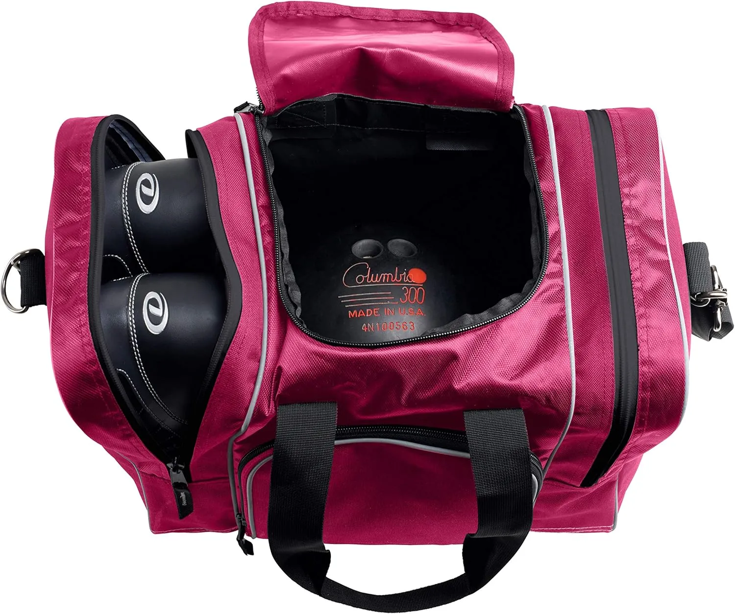 Athletico Bowling Bag for Single Ball - Single Ball Tote Bag With Padded Ball Holder - Fits a Single Pair of Bowling Shoes Up to Mens Size 14