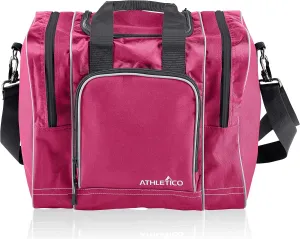 Athletico Bowling Bag for Single Ball - Single Ball Tote Bag With Padded Ball Holder - Fits a Single Pair of Bowling Shoes Up to Mens Size 14