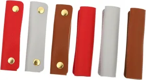 BATHVEVE 6Pcs Purse Handle Saddles Soft PU Leather Bag Hand Protectors Durable Decor for Handbags and Luggage Comfortable Elastic Easy to Install All Match Style