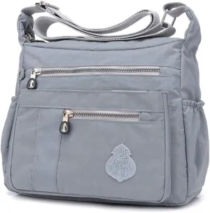 Beach Tote Bag Nylon Solid Color Shoulder Handbags Elegant Daily Crossbody Bags Messenger For Outdoor Beach Travel R