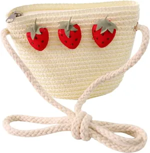 Beach Tote Bag Purse Straw Woven Strawberry Crossbody Shoulder Bags For Girls Outdoor Shopping Beach Travel Essential i