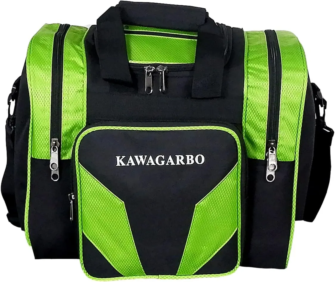 Bowling Bag for Single Ball - Single Ball Tote Bag with Padded Ball Holder - Fits a Single Pair of Bowling Shoes Up to Mens Size 14