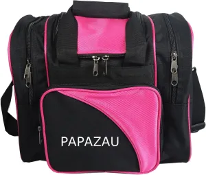 Bowling Bag for Single Ball - Single Ball Tote Bag with Padded Ball Holder - Fits a Single Pair of Bowling Shoes Up to Mens Size 14
