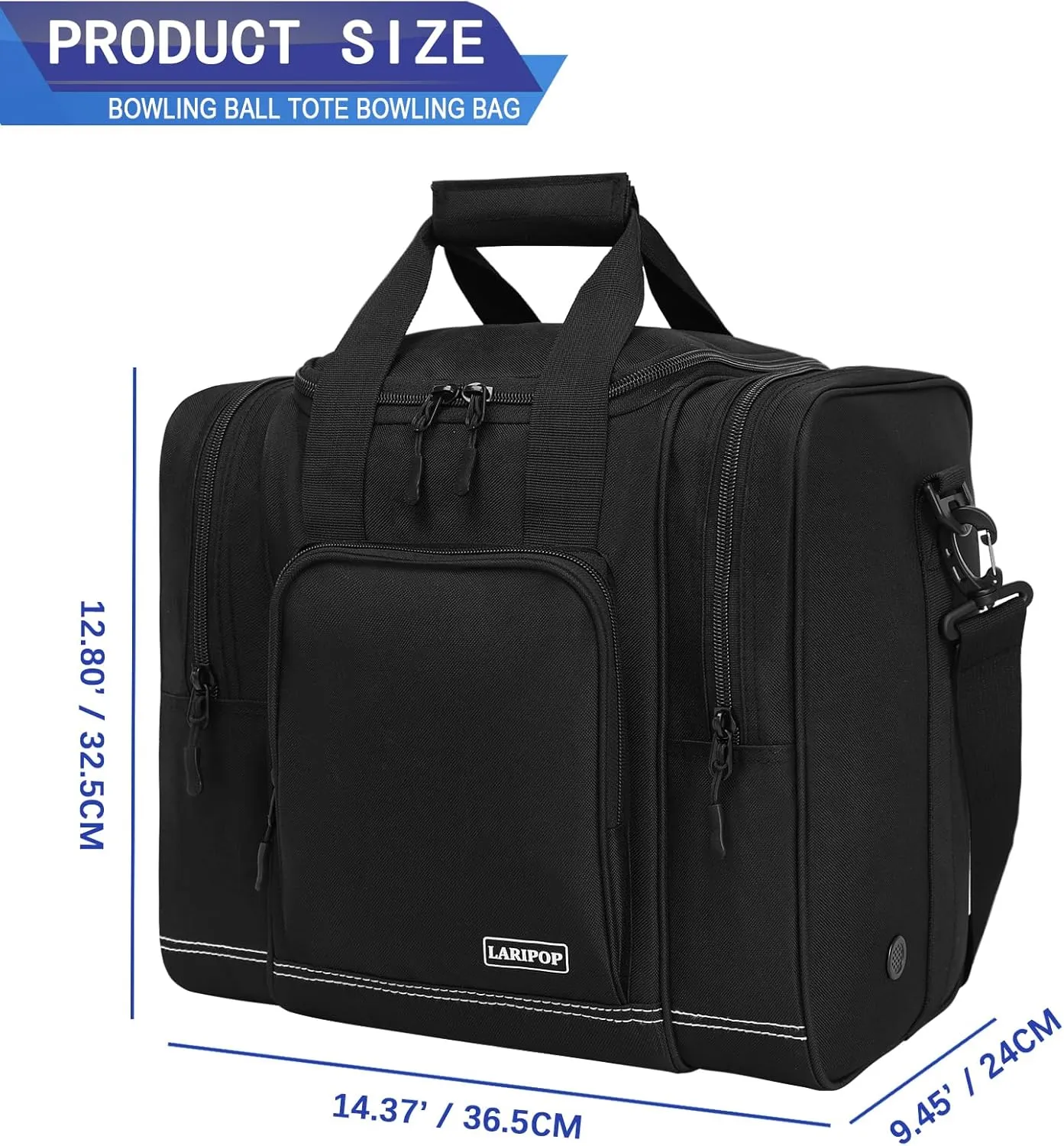 Bowling Ball Bag for Single Ball, 2022 Bowling Ball Tote Bowling bag with Padded Holder - Fits Shoes up to Mens Size 14 and Bowling Accessories