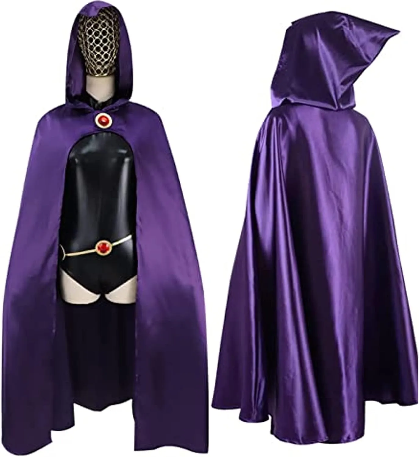 brableewear Women's Titans-Raven Cosplay Waist Belt Costume Accessories Adjustable Red Stones Chain for Costume Props