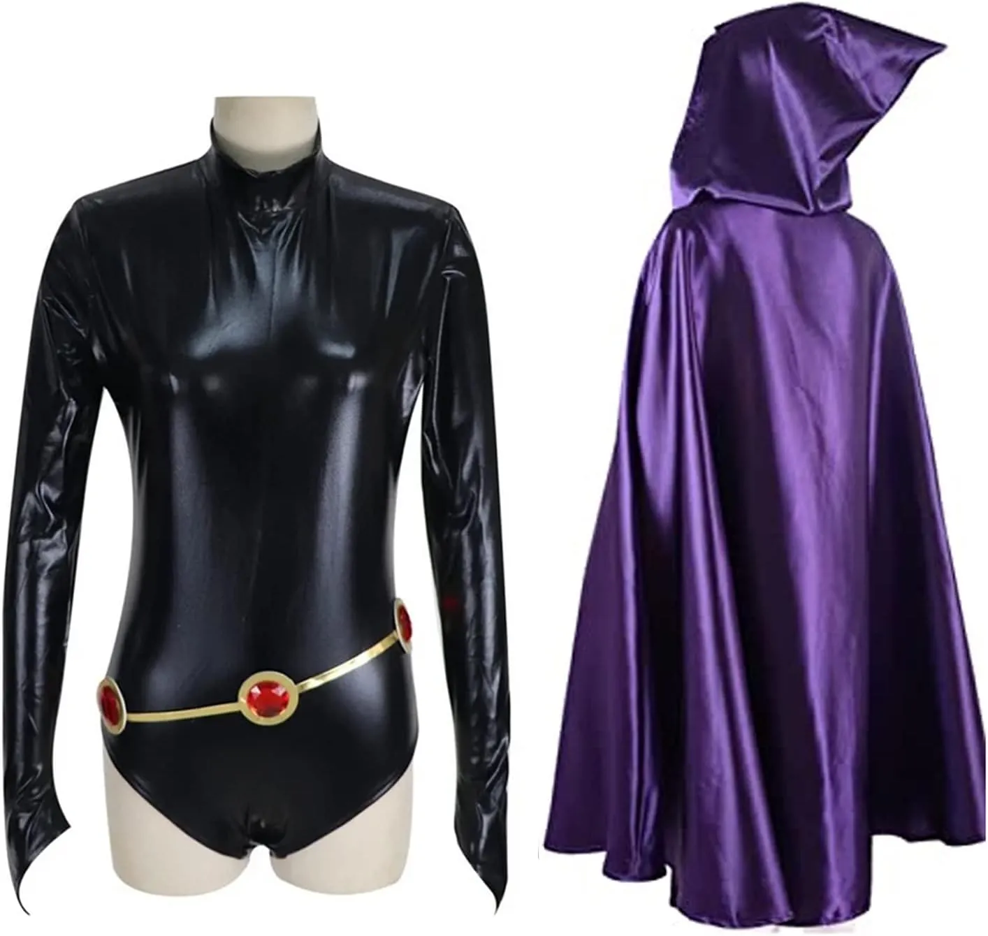 brableewear Women's Titans-Raven Cosplay Waist Belt Costume Accessories Adjustable Red Stones Chain for Costume Props