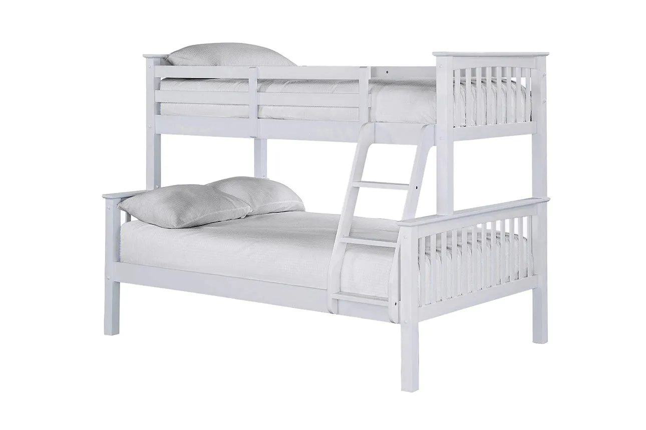 Bronson Double Bunk Bed 3' & 4'6 White