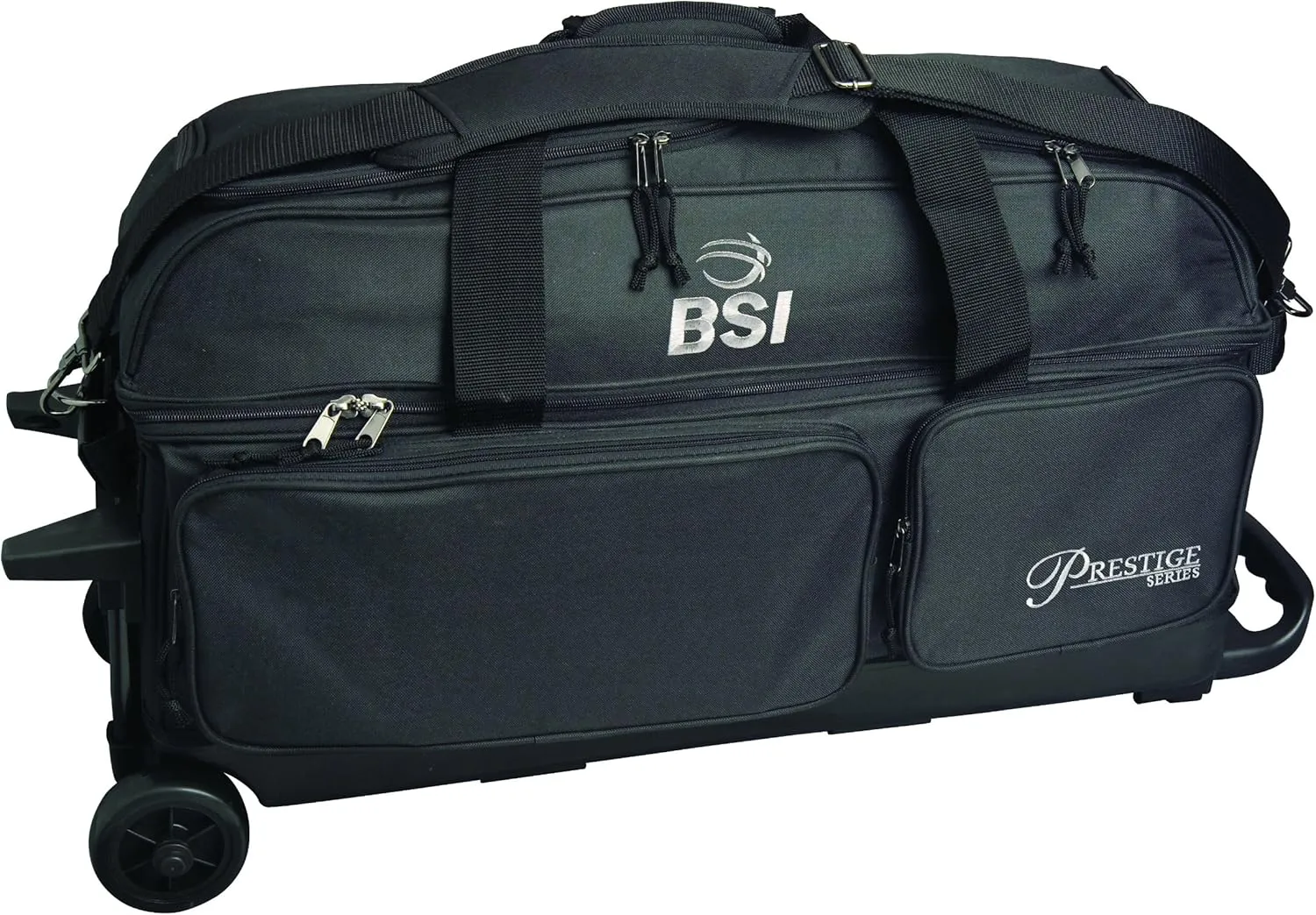 BSI Prestige 3 Ball Roller Bowling Bag- /Silver LogoBlack