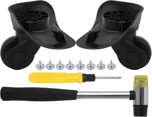 bstinay 1 Pair of W041 Suitcase Caster Wheels Accessories for Suitcase Luggage with Installation Hammer
