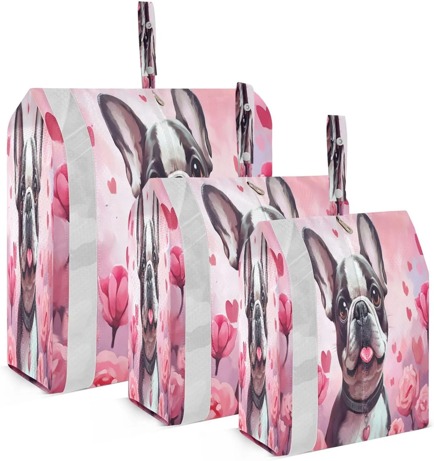 Bulldog Pink Packing Cubes for Travel 3 Set Travel Compression Bags Luggage Accessories for Travel Compression