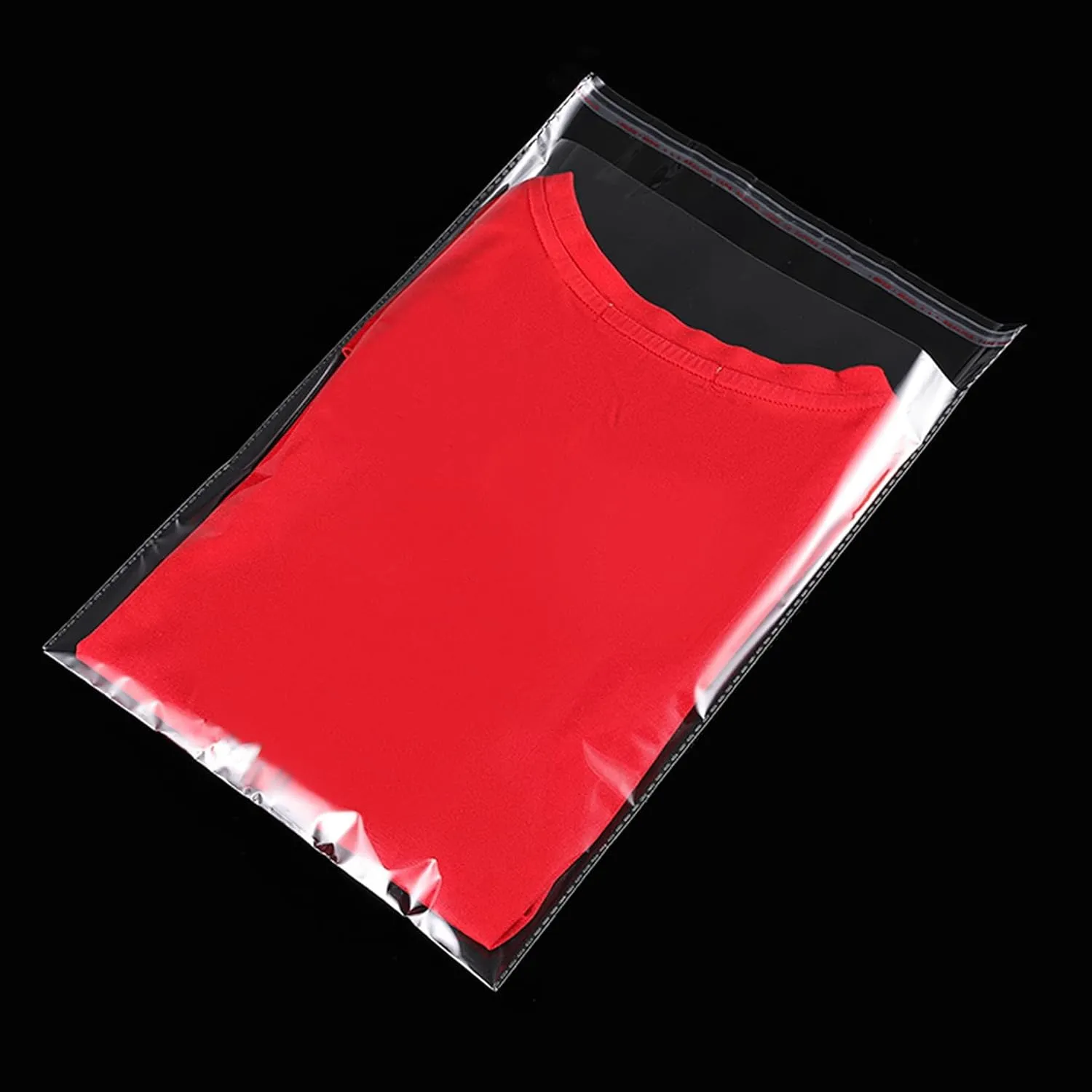 Clear Resealable Cellophane Plastic Bags Self Adhesive for Packaging Shirts, Clothing and Products,50 Pcs 9x12 Inches Self Sealing Cellophane Bags
