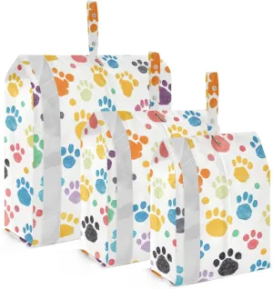 Colorful Paw Packing Cubes for Travel 3 Set Packing Cubes Compression Luggage Accessories for Organization