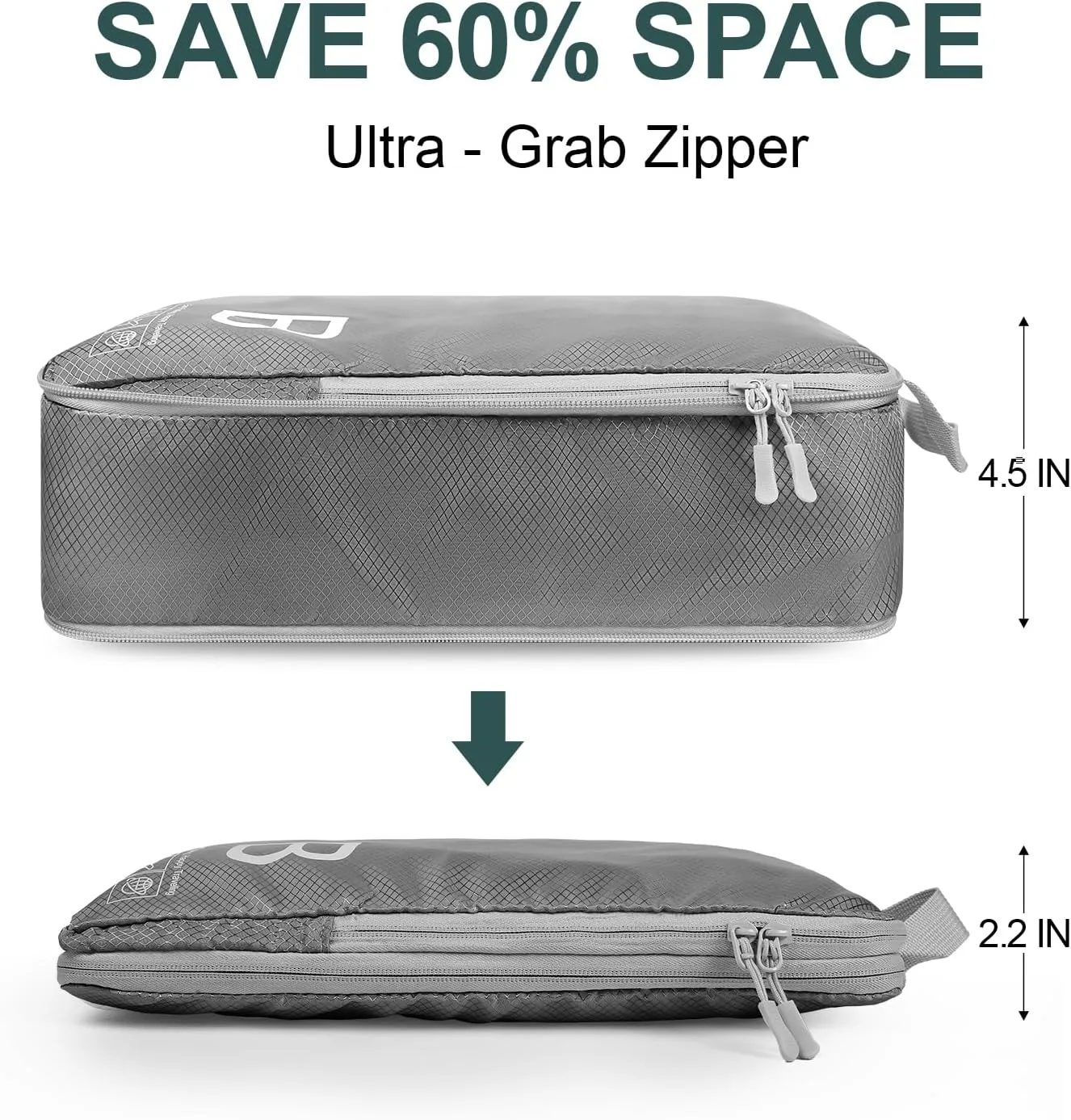 Compression Packing Cubes for Travell - Premium 381D Fabric Packing Cubes with Smooth Zippers, Space-Saving Compression Bags for Travell, Luggage Organizers for Clothes, Shoes, and Accessories