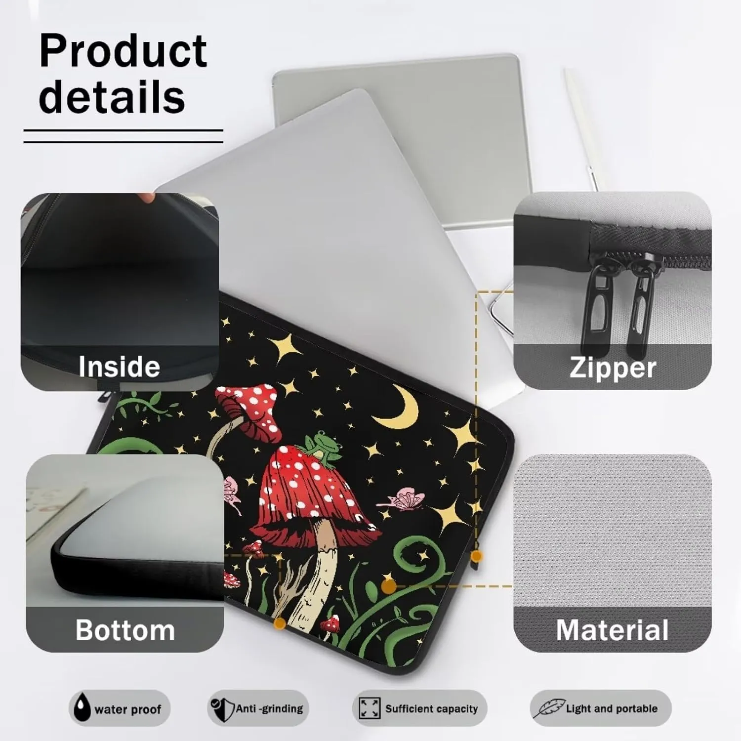 Computer Tote Bag Waterproof Laptop Bag for Women Men 10-17 Inch Large Office Business Accessories