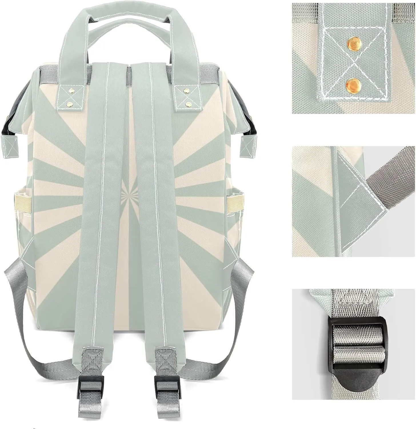 Diaper Bags Hedgehog Stripe Tote Bags Backpack with Name Mommy Nursing Bags Gifts for Women Men
