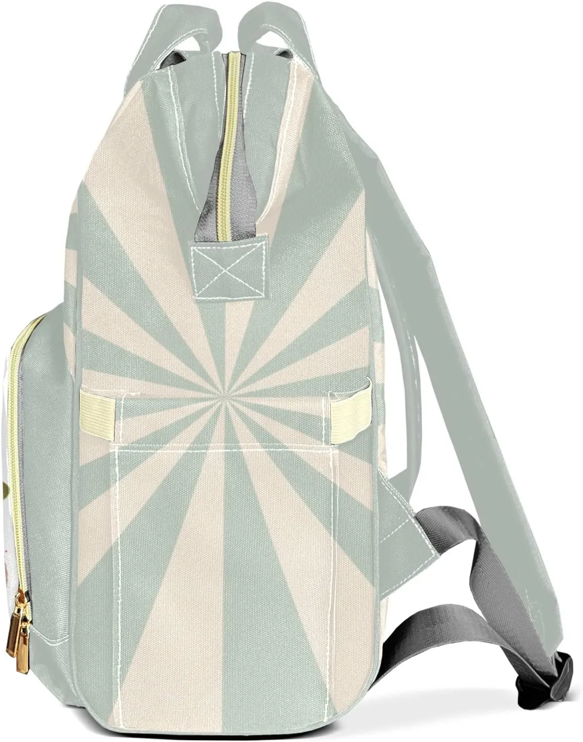 Diaper Bags Hedgehog Stripe Tote Bags Backpack with Name Mommy Nursing Bags Gifts for Women Men