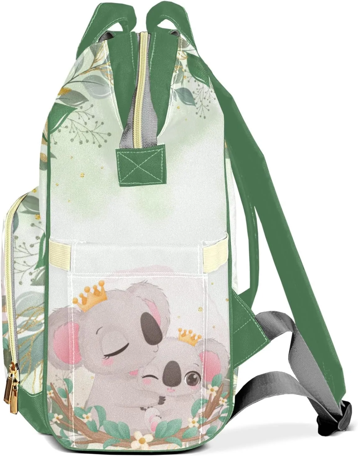 Diaper Bags Koala Mom Tote Bags Backpack with Name Mommy Nursing Bags Gifts for Women Men