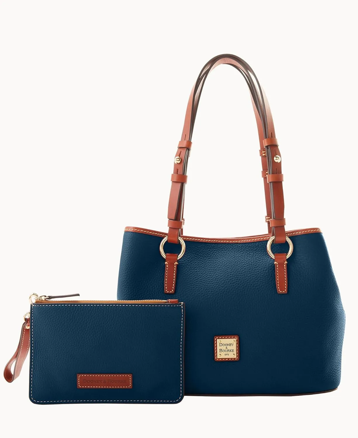 Dooney & Bourke Handbags and Accessories, Pebble Grain Leather Briana Small Shoulder Bag with Wristlet Pouch