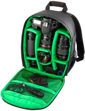 Dslr Camera Backpack Camera Bag Travel Small Case Padded Dividers Mesh Pockets