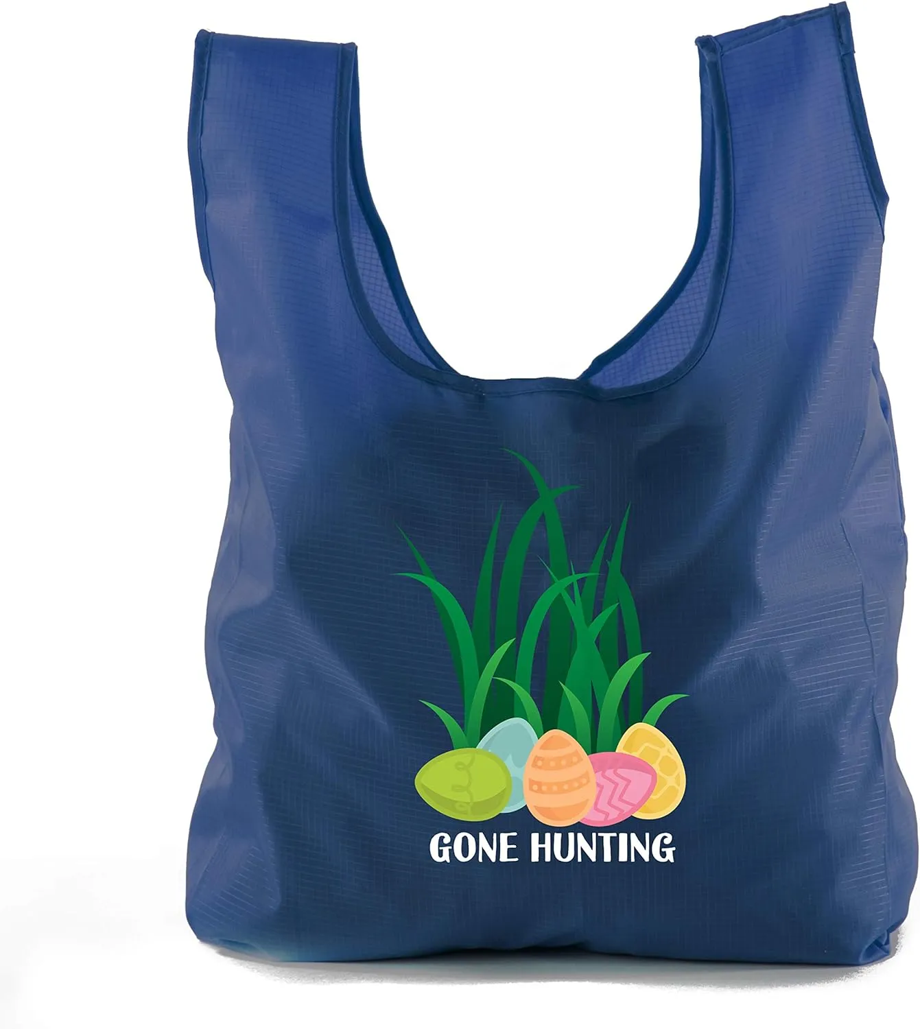 Easter Basket Bags, Bulk Reusable Grocery Bags, Easter Egg Hunt Tote Bags - Gone Hunting