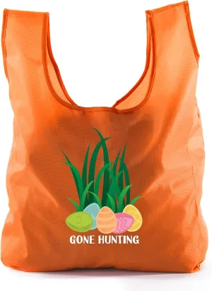 Easter Basket Bags, Bulk Reusable Grocery Bags, Easter Egg Hunt Tote Bags - Gone Hunting