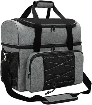 Ejoyous Bowling Ball Bag, 2 Balls Portable Bowling Tote Bag with Padded Balls Holder for Double and Pair of Shoes up to Mens 16 and Accessories