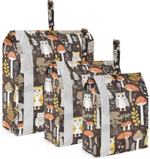 Forest Owls Mushrooms Packing Cubes for Travel 3 Set Travel Organizer Luggage Accessories for Packing