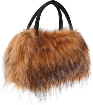 Fuzzy Plush Tote Bag for Women Underarm Handbag Lightweight Casual Shoulder Bag with Spacious Interior for Everyday Use and Holidays Cute and Stylish Design