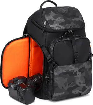 G-raphy Large Camera Backpack Camera Bag Professional Photography Bag with Laptop Compartment and Tripod Holder in Camouflage Men Women for Hiking,Travel, Travel etc