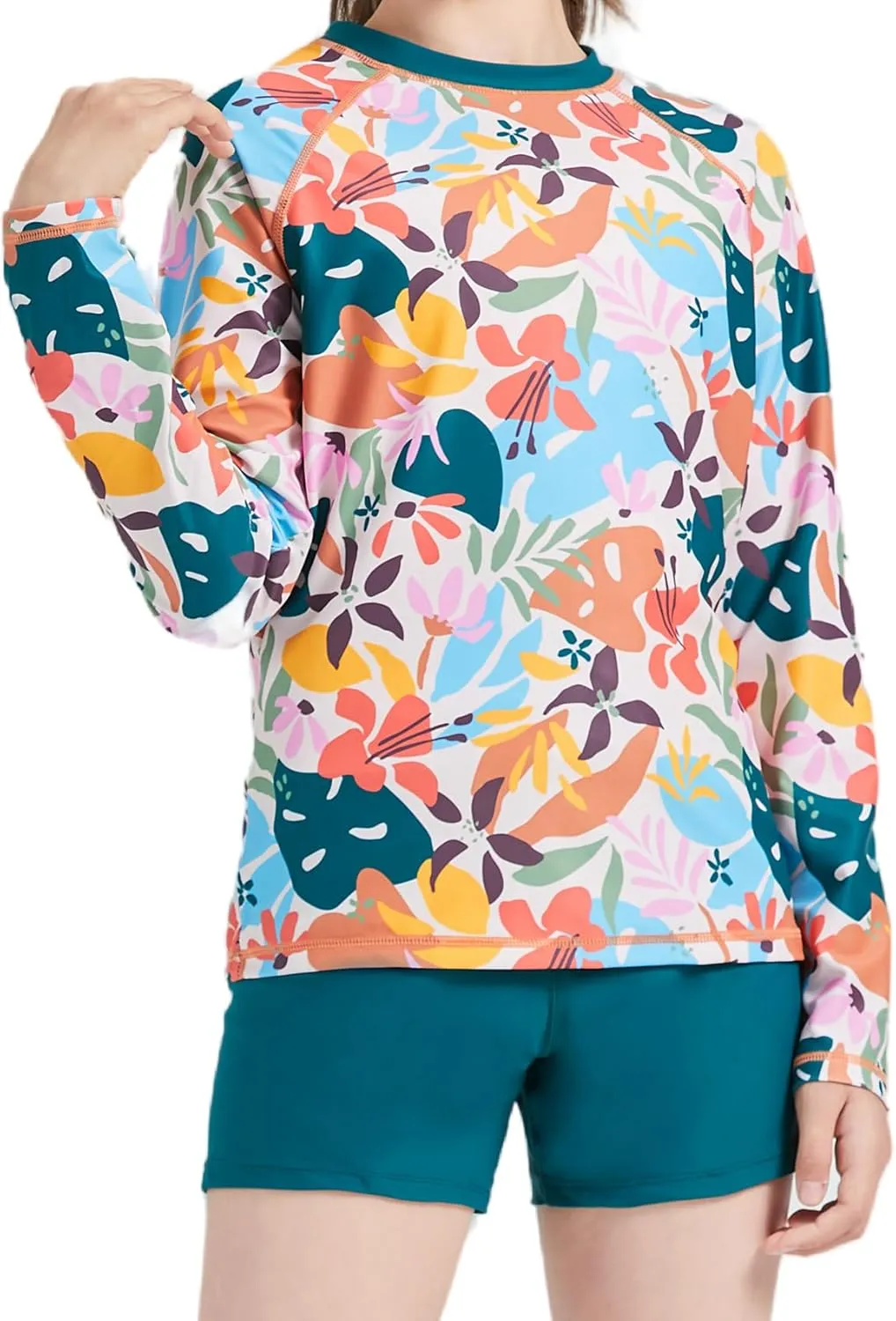 Girls Long Sleeve Swimsuits 2 Pieces Set Rash Guard Swimwear Quick Dry Surfing Wetsuit for Kids Bathing Suit 5-16 Years