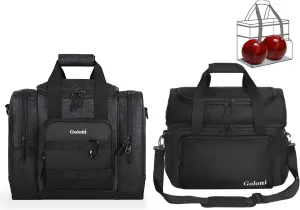 Goloni Bowling Ball Bag for Single Ball with Padded Ball Holder, Bowling Bag for 2 Balls,Fits Bowling Shoes Up to Mens Size 16 and Accessories