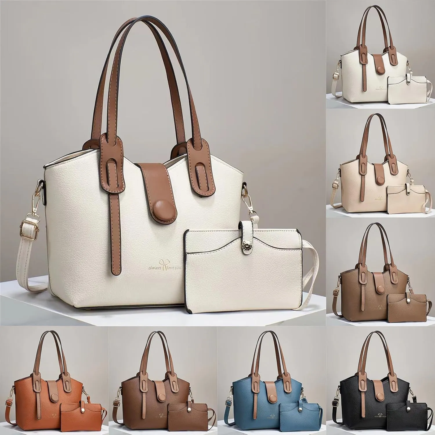 Handbags For Women Large Capacity 2 Piece Bags Single Shoulder Mother And Child Handbags For Work Shopping Travel