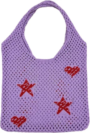Hangbag for Women Crochet Beach Crossbody Shoulder Bags Cute Grunge Tote Bag Accessories Girl Aesthetic