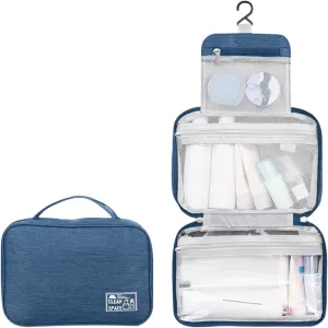 Hanging Toiletry Travel Bag,10 X 6.5 Inch Big Makeup Bag,Large Capacity Foldable Portable Travel Bag for Toiletries,Water-Resistant Cosmetic Travel Bag,Travel Essentials