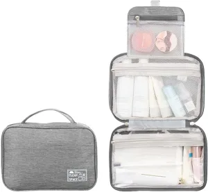 Hanging Travel Toiletry Bag for Women,10" X 6.5" Makeup Bag,Foldable Large Capacity Portable Travel Toiletries Bag with Compartment,Water-Resistant Cosmetic Travel Bag,Travel Accessories